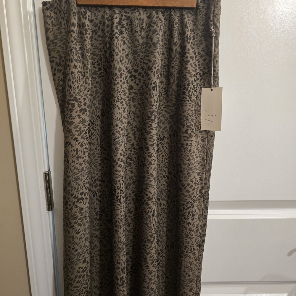 A New Day Women's Animal Print Maxi Skirt - Gray